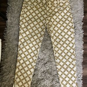 White/gold Michael Kors skinny jeans